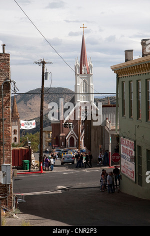 St. Mary's in the Mountains Catholic Church, Virginia City, Nevada, USA Stock Photo