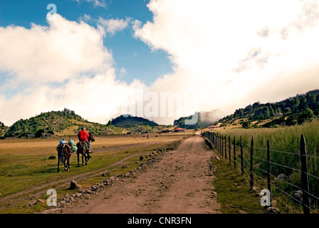 Alpine scenery of Sierra de los Cuchumatanes near Todos Santos Cuchumatan. Stock Photo