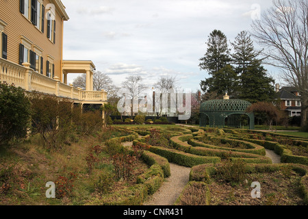 Rotch-Jones-Duff House and Garden Museum, New Bedford, Massachusetts. The property was built for a whaling merchant in 1834. Stock Photo