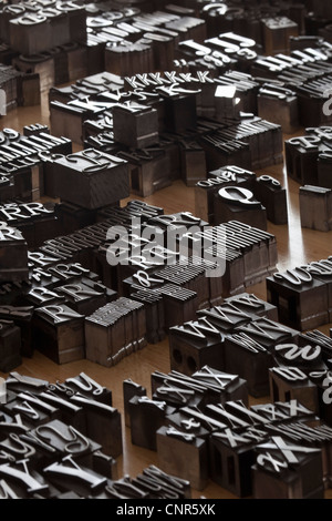 Metal Letterpress Stock Photo