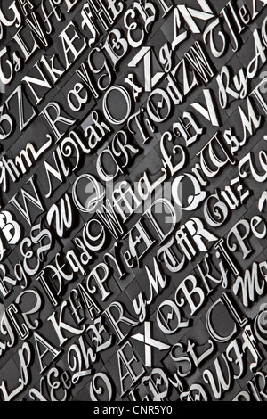 Metal Letterpress Stock Photo