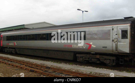 A Cross Country recently refurbished Standard Class TGS vehicle, showing the Cross Country livery on the bodyside exterior of th Stock Photo