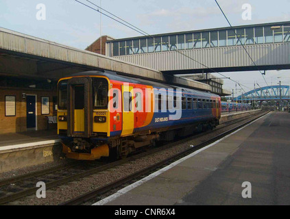 East Midlands Trains Class 153 No. 153321 at Peterborough. Stock Photo