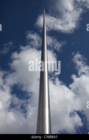 Monument of Light or Spire of Dublin which is located on O'Connel Street in the city centre. Stock Photo
