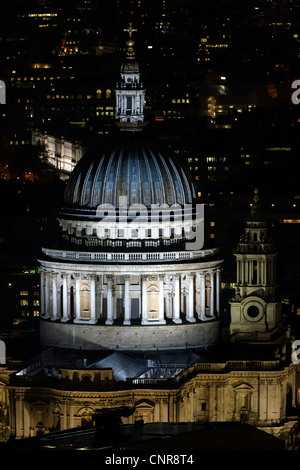 London  England UK St Pauls Cathedral Dome Aerial Stock Photo