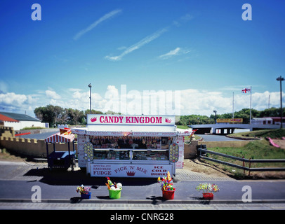 British seaside rock and sweet stall. Stock Photo