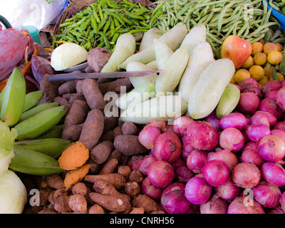 Assorted vegetables in market Stock Photo