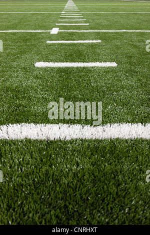 Yard lines on football field Stock Photo