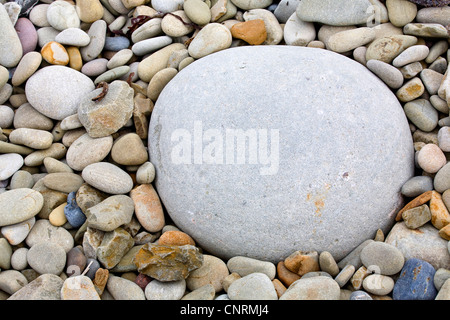 pebbles in differnt colours, United Kingdom, Scotland, Shetland Islands, Fair Isle Stock Photo