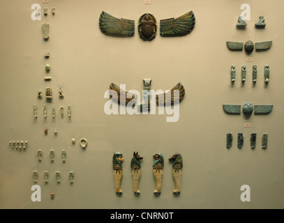 Group of ceramic amulets. Placed in the grave to protect the deceased. 700-600 BC. 25th and 26th dynasties. Late Initial Period.