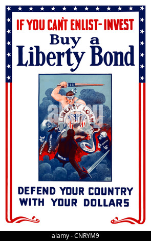 Digitally restored propaganda war poster. Stock Photo