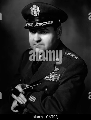 Digitally restored vector portrait of General Curtis Lemay. Stock Photo