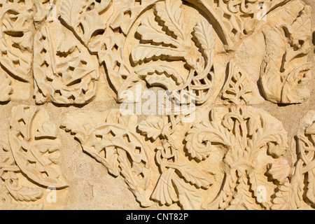 Decorative panel from the Hall of Abd al-Rahman III. Madinat Al-Azahra or Medina Azahara. Cordoba. Andalusia. Spain. Stock Photo