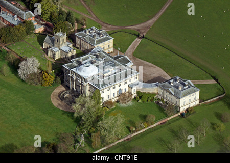 aerial view of Kedleston Hall in Derbyshire Stock Photo