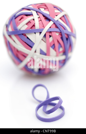 Rubber band ball Stock Photo