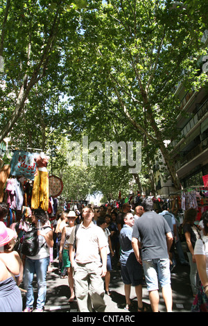 El Rasto Europe's biggest outdoor market in Madrid Spain on a Sunday Morning Stock Photo