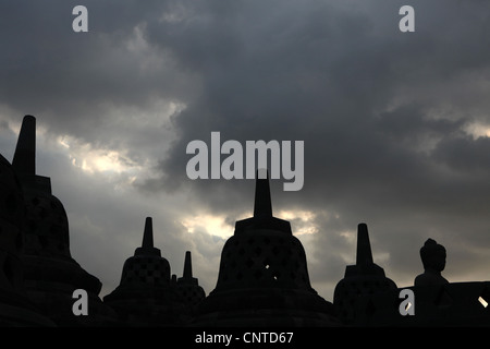 Borobudur Temple in Magelang, Central Java, Indonesia. Stock Photo