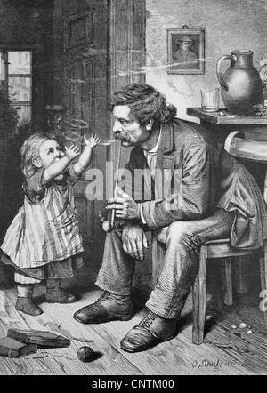 Father Smoking A Pipe Embroidery Father Smoking A Pipe Embroidery