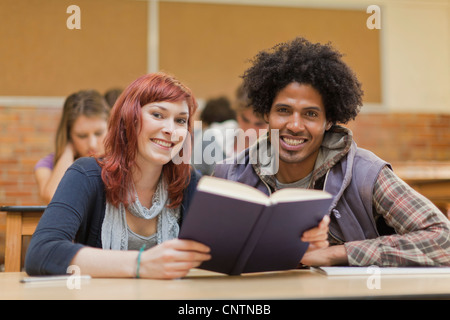 Students working together in class Stock Photo