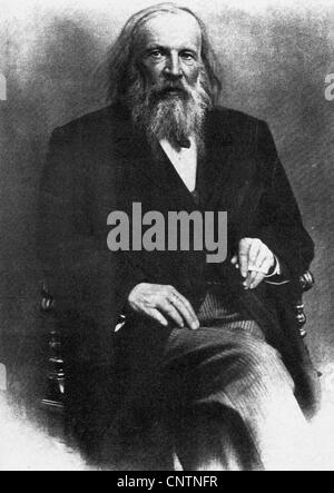 Mendeleev, Dmitri, 8.2.1834 - 2.2.1907, Russian chemist, half length, sitting, photo, circa 1900, Stock Photo