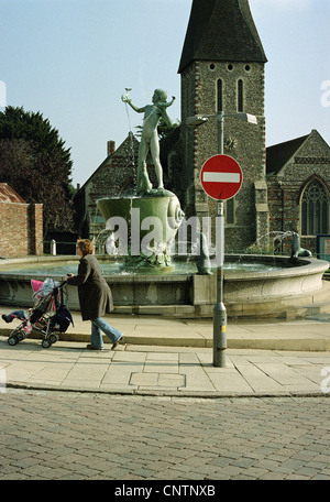 Fountain - St Michaels Church - Braintree Stock Photo