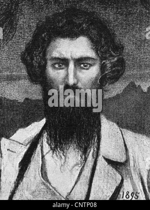 Segantini, Giovanni, 15.1.1858 - 28.9.1899, Italian painter, self-portrait, 1895, Stock Photo