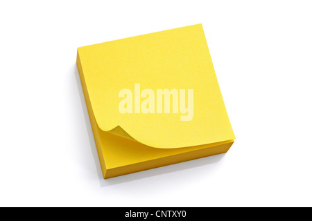 Blank yellow sticky note Stock Photo