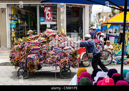 Handicrafts market Otavalo Ecuador Stock Photo