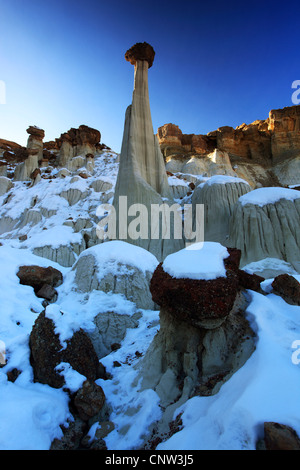 Wahweap Hoodoos, eroded sandstones, USA, Utah, Grand Staircase Escalante National Monument Stock Photo