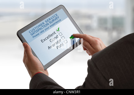 Customer service satisfaction survey Stock Photo