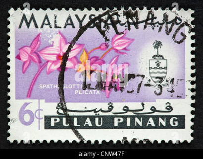 Malaysian postage stamp Stock Photo