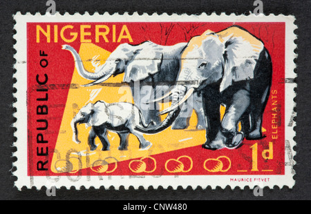 Nigerian postage stamp Stock Photo
