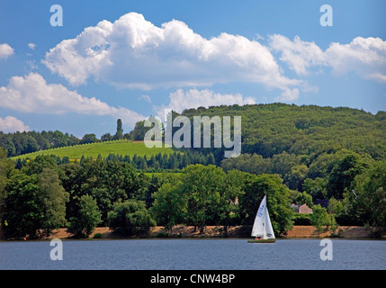 view of Lake Baldeney, Baldeneysee , Germany, North Rhine-Westphalia, Ruhr Area, Essen Stock Photo