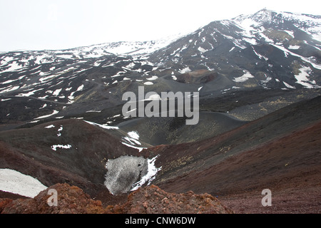 volcanic landscape on Mount Etna, Italy, Sicilia Stock Photo