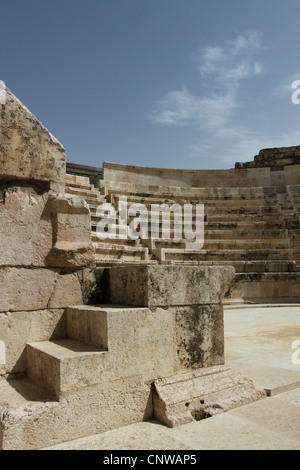 The Odeon, built in the 2nd century AD on the Jebel al-Ashrafiyeh just near the Roman Theater in downtown of Amman, Jordan. Stock Photo