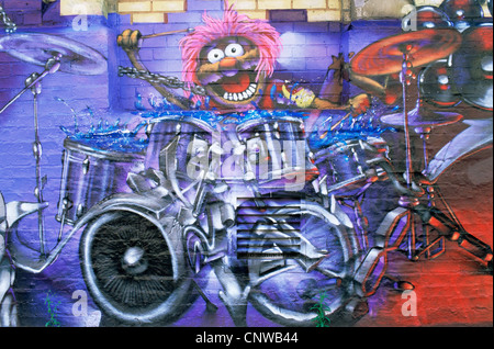 England, London, Notting Hill, Graffiti Stock Photo