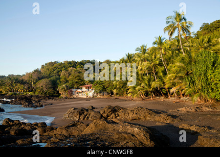 Beach and rocks near Montezuma, Nicoya Peninsula, Costa Rica, Central America Stock Photo