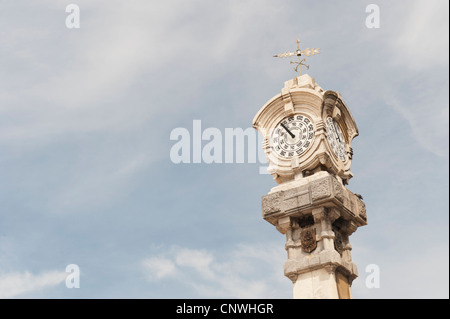 Ornate Clock on the Promenade San Sebastien Spain Stock Photo