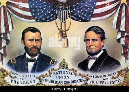 Ulysses S. Grant Campaign Poster, 1872 Stock Photo - Alamy