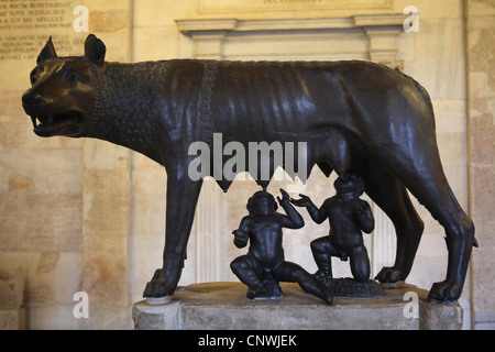Capitoline Wolf in the Capitoline Museums in Rome, Italy. Stock Photo