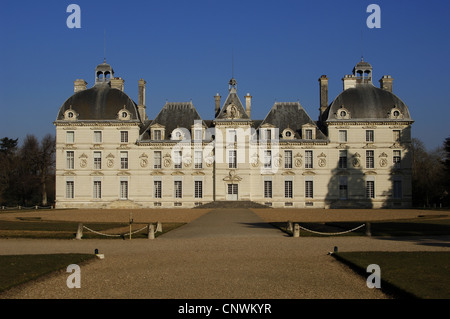 France. Cheverny Castle. Built between 1624 and 1630 by the sculptor-architect of Blois, Jacques Bougier. Loire Valley. Stock Photo