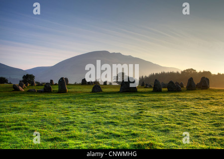 Castle rigg ancient monument in cumbria at sunrise Stock Photo