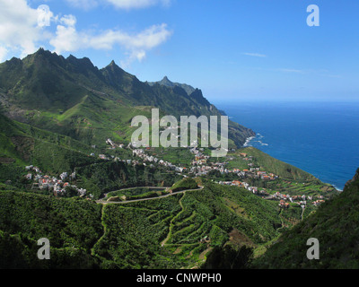 Taganana in the Anaga mountains, Canary Islands, Tenerife Stock Photo