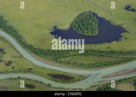 Rapa River delta in Rapa Valley, Sweden, Lapland, Sarek National Park Stock Photo