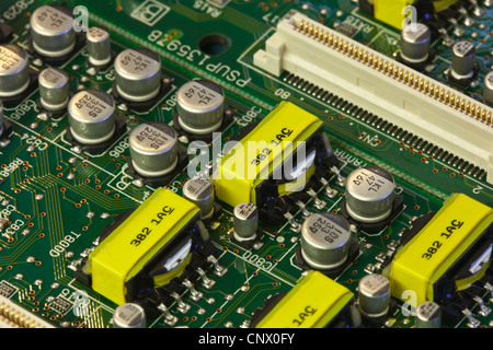 Populated PCB'S used in the assembly of PBX telephone exchange systems. Stock Photo