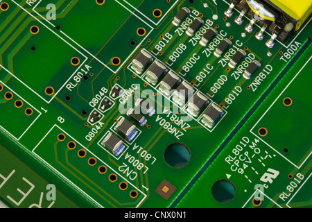 Populated PCB'S used in the assembly of PBX telephone exchange systems. Stock Photo