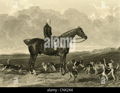 Circa 1870 engraving, The Master of the Hounds.