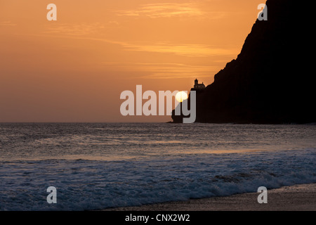 Sunset from a beach on São Vicente, Cape Verde Stock Photo
