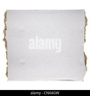 Close up of cardboard isolated over white background Stock Photo