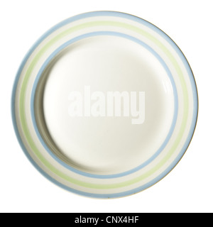 Plate with border isolated over white background Stock Photo